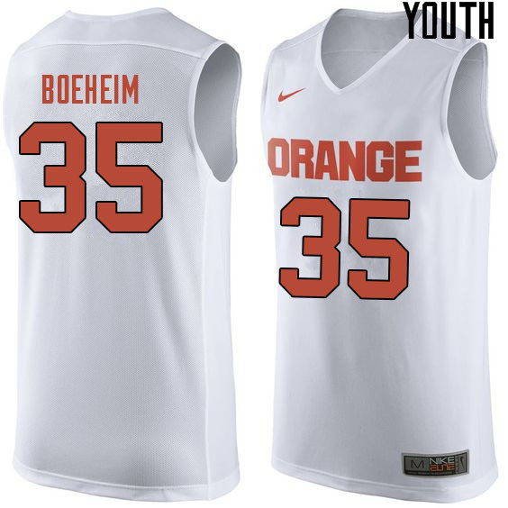Youth #35 Buddy Boeheim Syracuse White College Basketball Jerseys Sale-White
